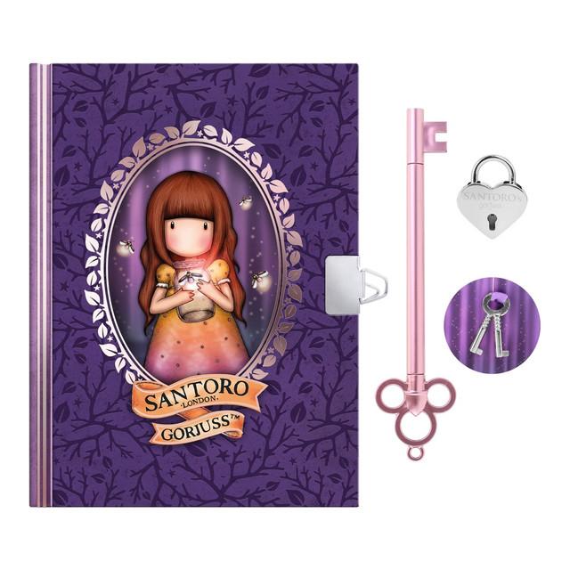 Santoro London Gorjuss - Lockable Notebook Gift Set - Firefly Dawn