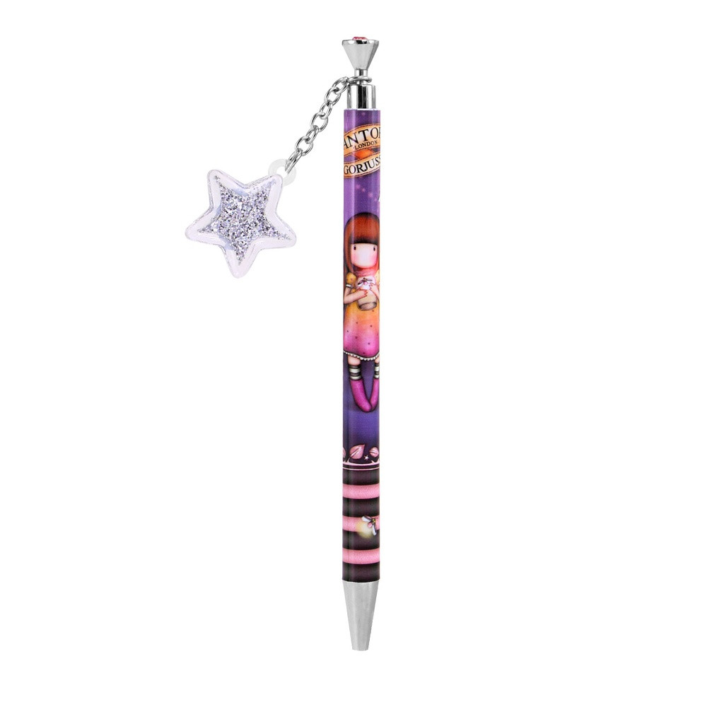 santoro london Gorjuss - Pen with Star Dangler - Firefly Dawn