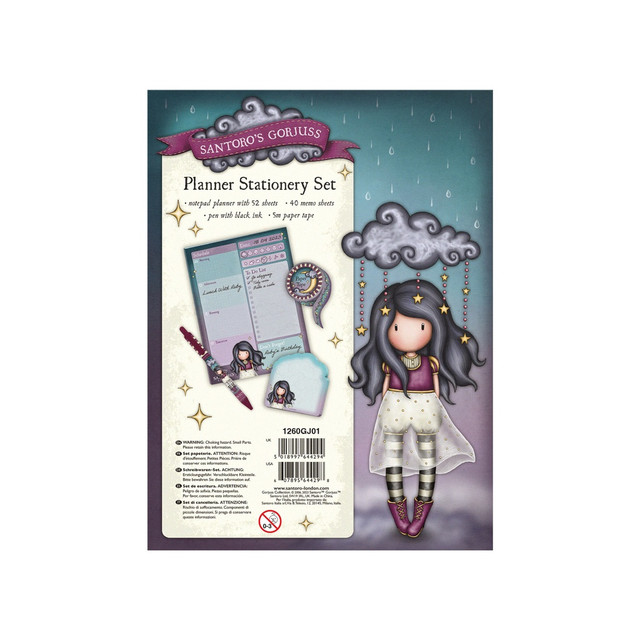 Santoro London Gorjuss - Planner Stationery Set - Little Storm Cloud