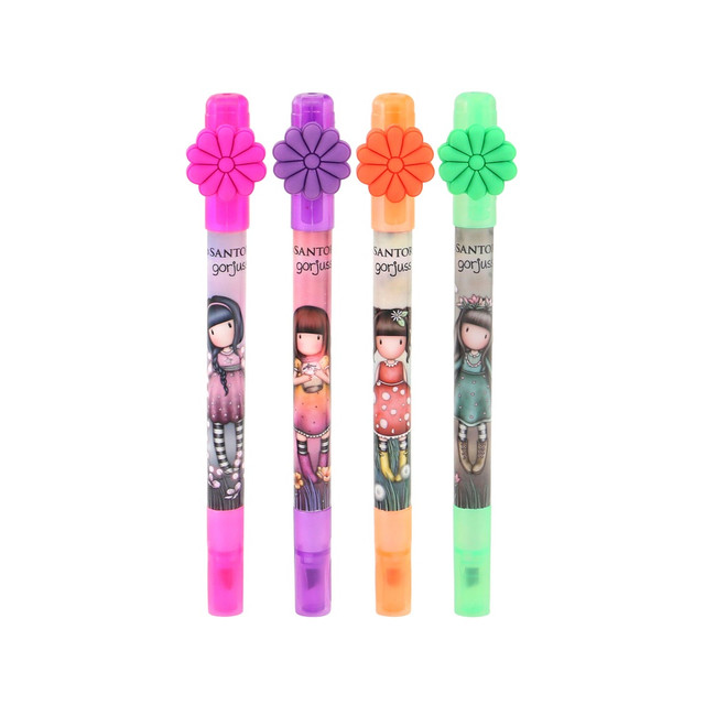 Santoro London Gorjuss - Rolling Stamp And Highlighter Pen Set - In The Forest