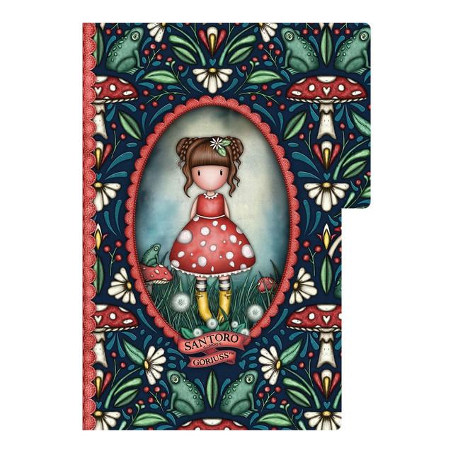 Santoro London Gorjuss - Set Of 2 Stitched Notebooks - Little Mushroom / Woodland Wildflower
