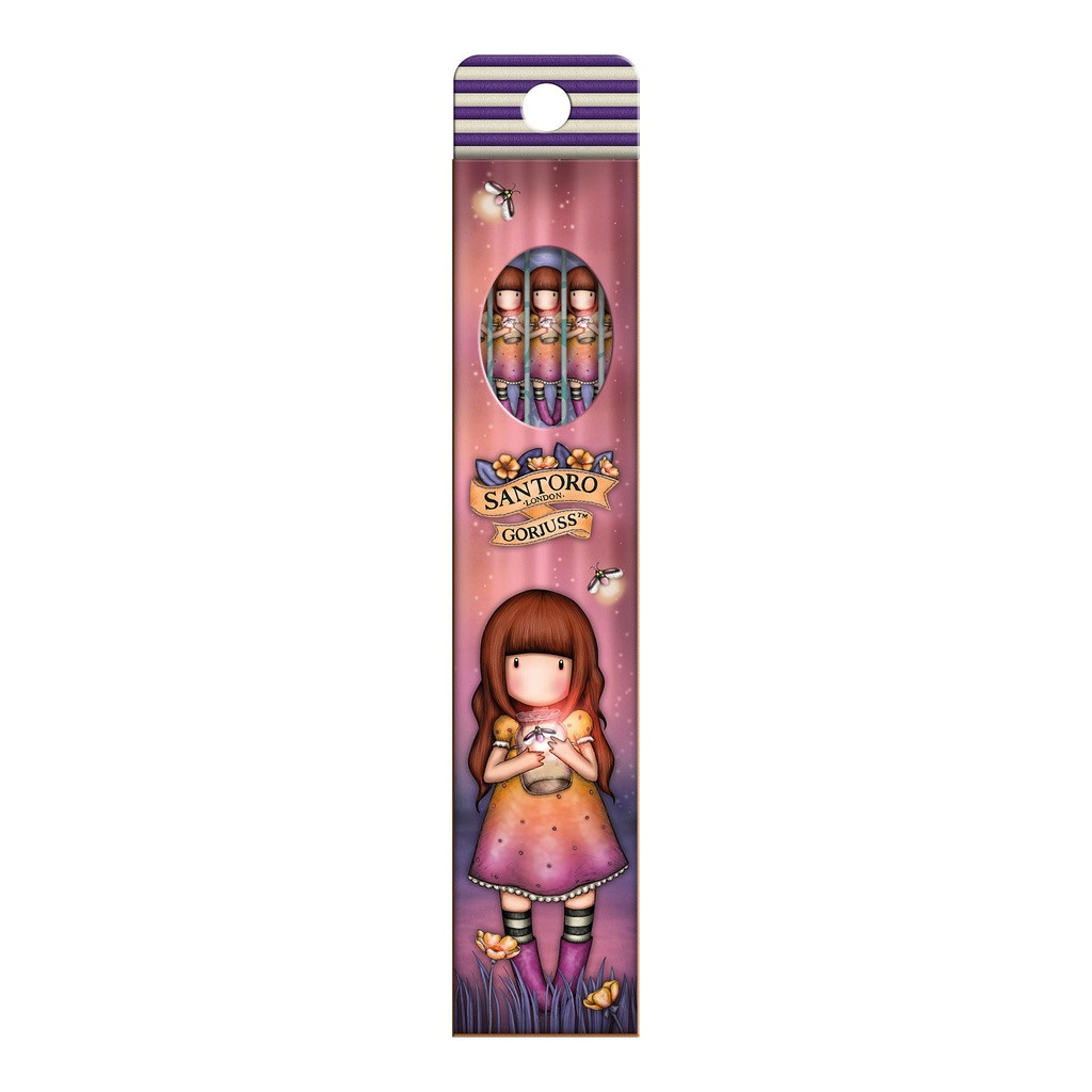 santoro london Gorjuss - Set of 5 Pencils - Firefly Dawn