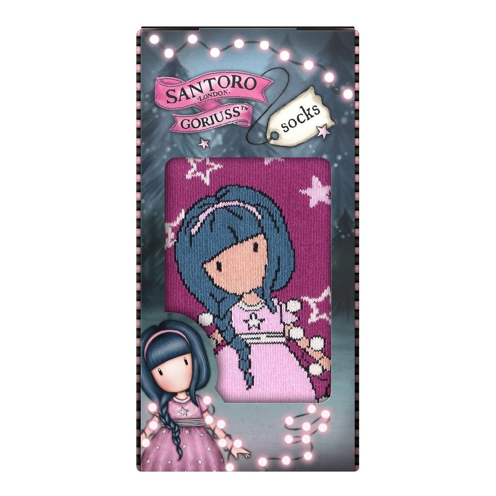 santoro london Gorjuss - Socks in a Gift Box - Fairy Dusk