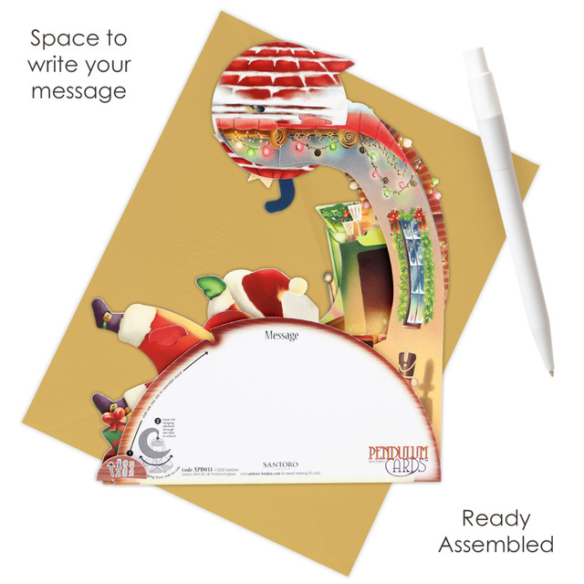 Santoro London Pendulum Card - Hurry Down The Chimney