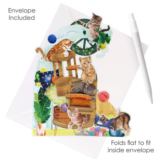 Santoro London Pendulum Cards - Cats On A Rocking Chair