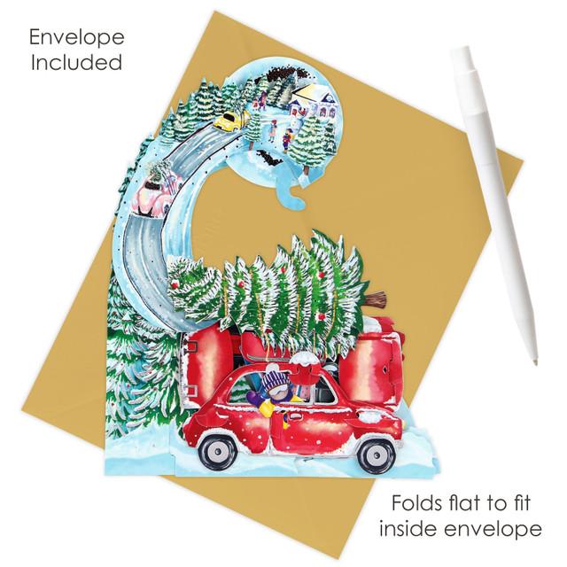 Santoro London Pendulum Cards - Driving Home For Christmas