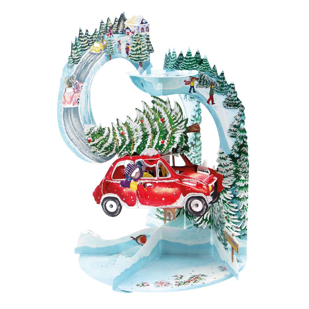 santoro london Pendulum Cards - Driving Home For Christmas