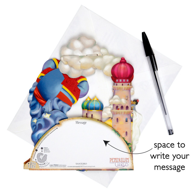Santoro London Pendulum Cards - Genie Birthday Wishes