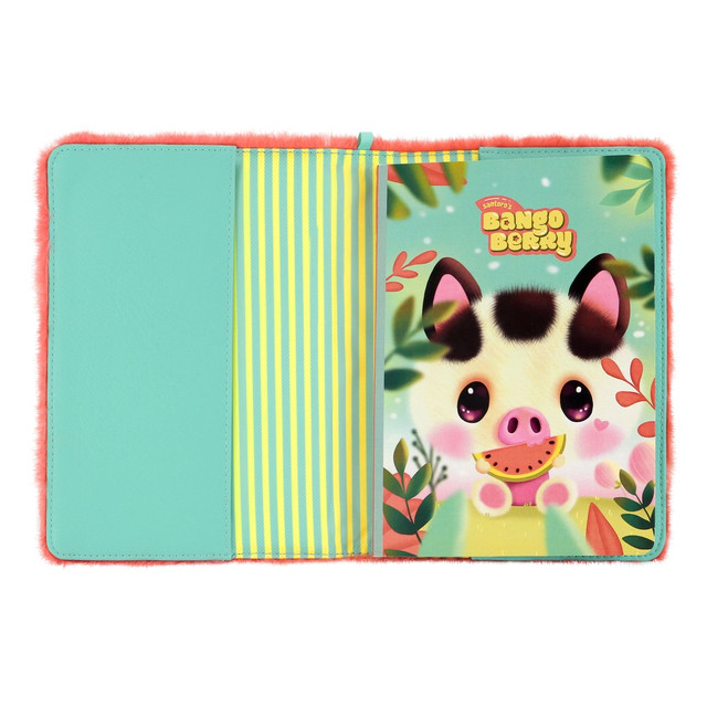 Santoro London Bangoberry - Furry Notebook - Piggy Pig