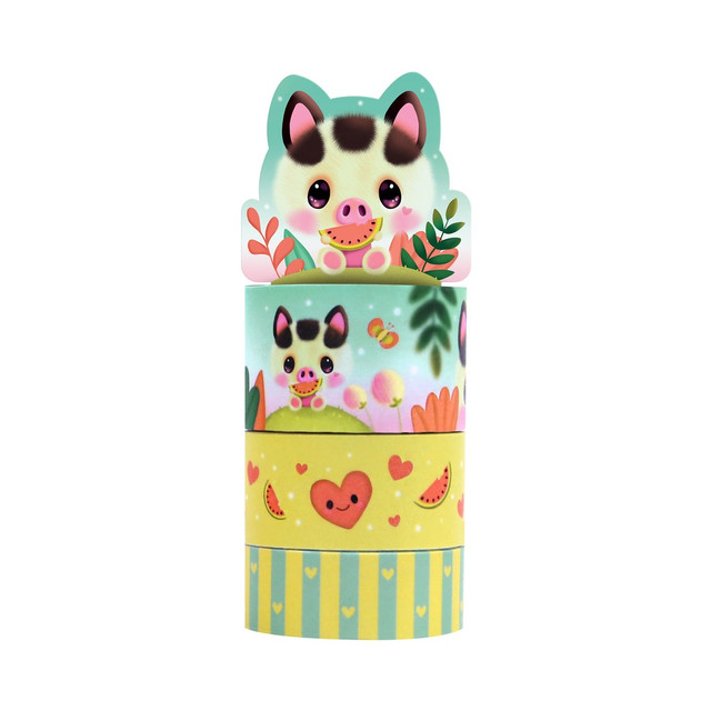 Santoro London Bangoberry - Paper Tape Set - Piggy Pig