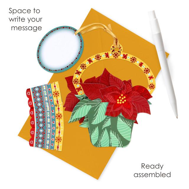Santoro London Baubles - Poinsettia