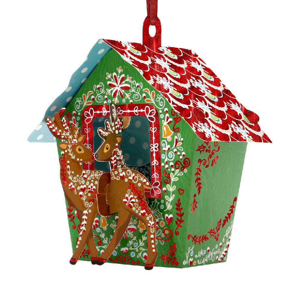santoro london Baubles - Reindeer Stable