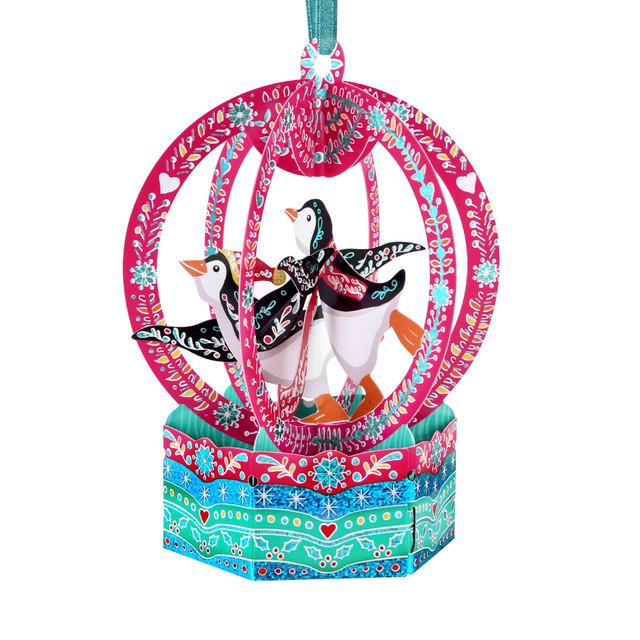 Santoro London Baubles - Snow Globe - Penguins