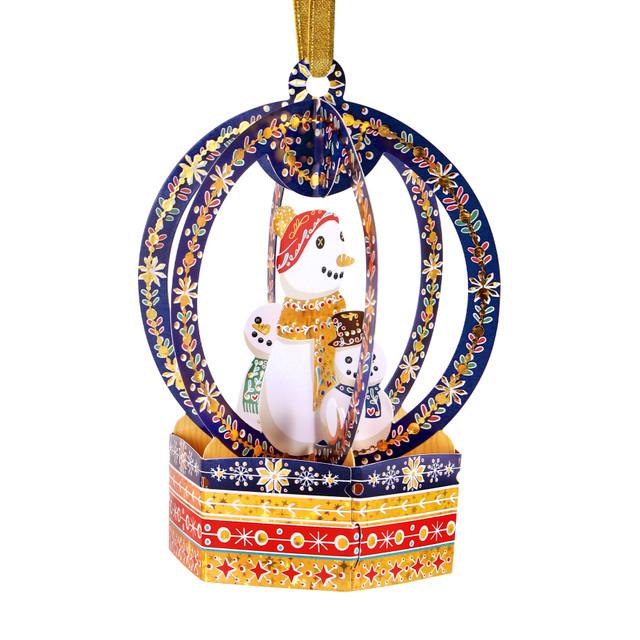 Santoro London Baubles - Snow Globe - Snowmen