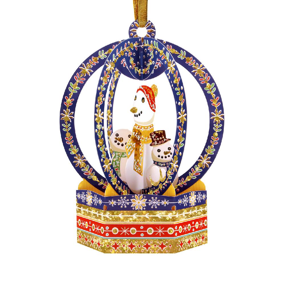 santoro london Baubles - Snow Globe - Snowmen