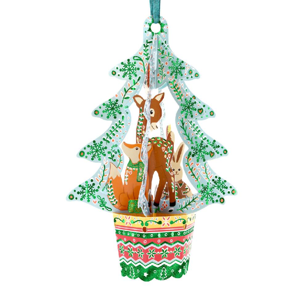 santoro london Baubles - Woodland Animals Tree