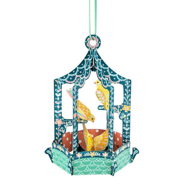 Santoro London Chandeliers Cards - Birdcage - Canaries