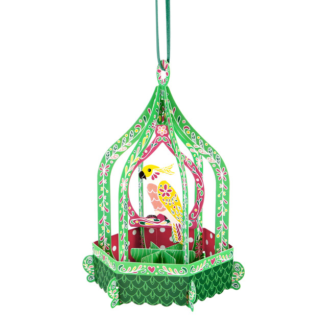 Santoro London Chandeliers Cards - Birdcage - Cockatoo