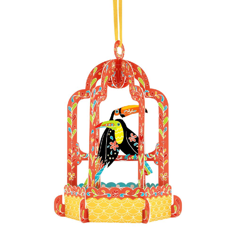 santoro london Chandeliers Cards - Birdcage - Toucan