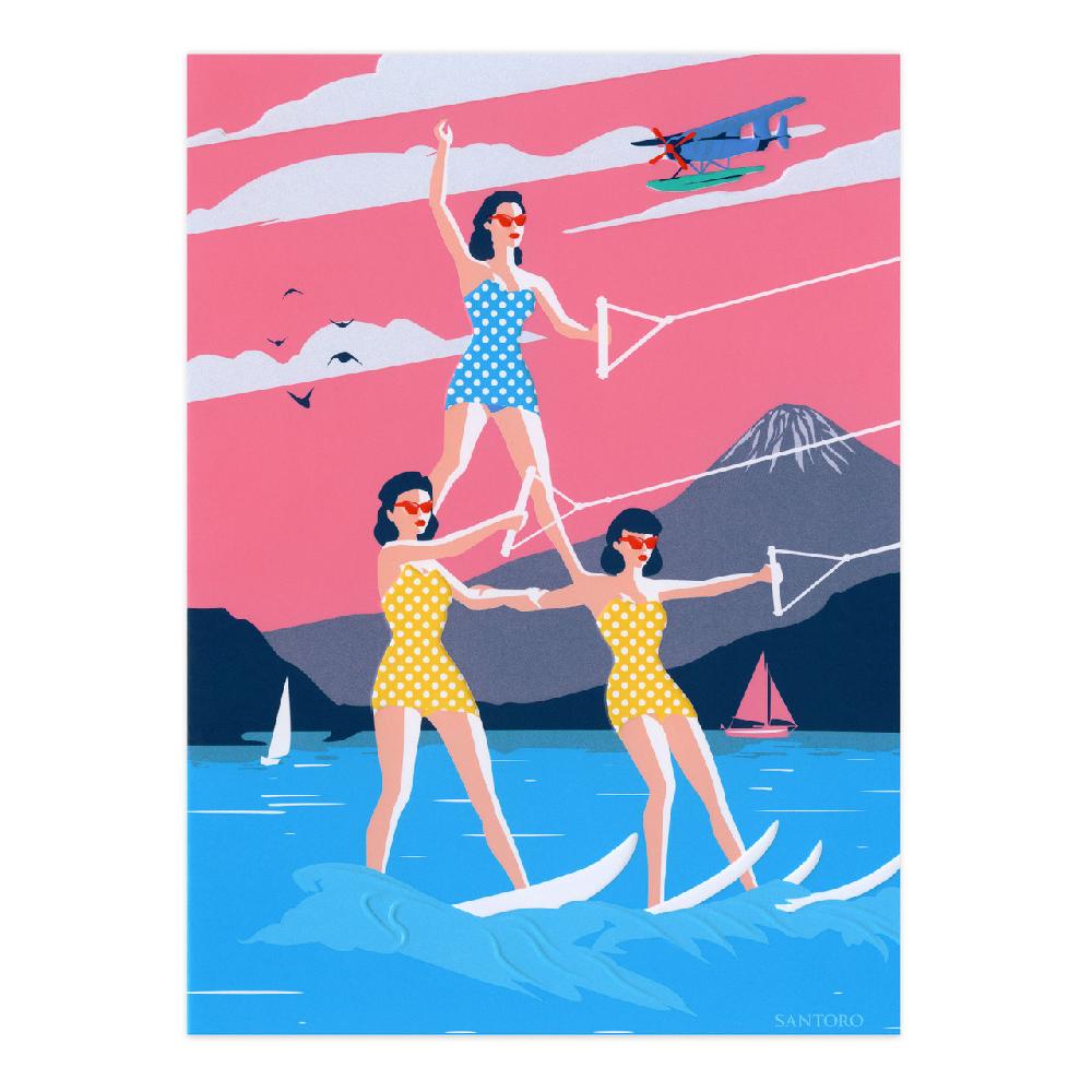 santoro london First Class Lounge - Waterskiing Trio