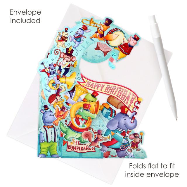 Santoro London Pendulum Card - Animal Marching Band