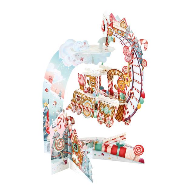 Santoro London Pendulum Card - Gingerbread Train