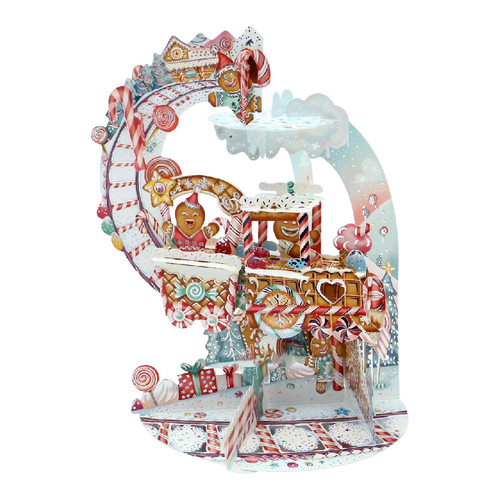 santoro london Pendulum Card - Gingerbread Train