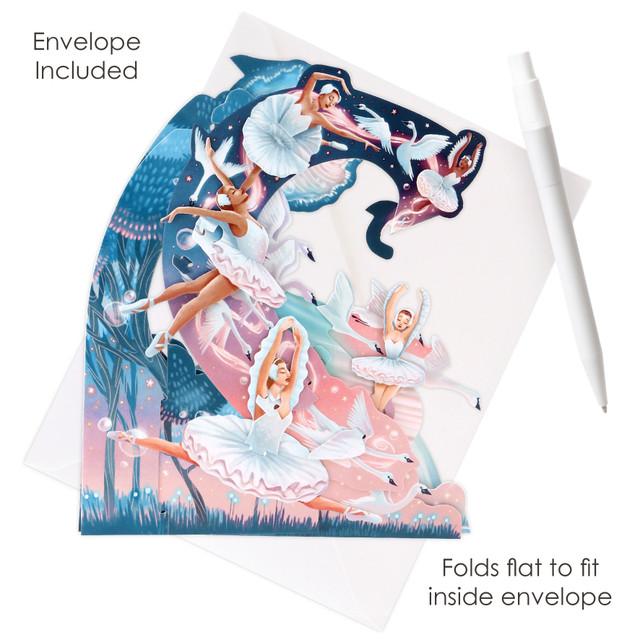 Santoro London Pendulum Card - Swan Lake Ballet