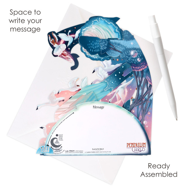 Santoro London Pendulum Card - Swan Lake Ballet
