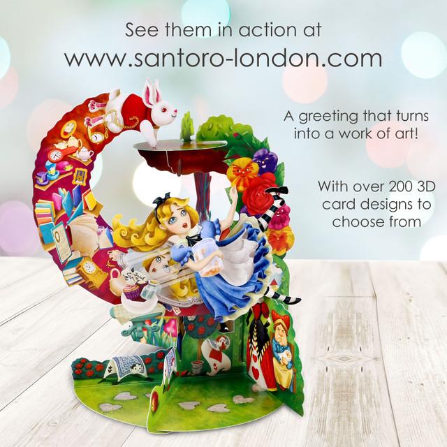 Santoro London Pendulum Cards - Alice In Wonderland