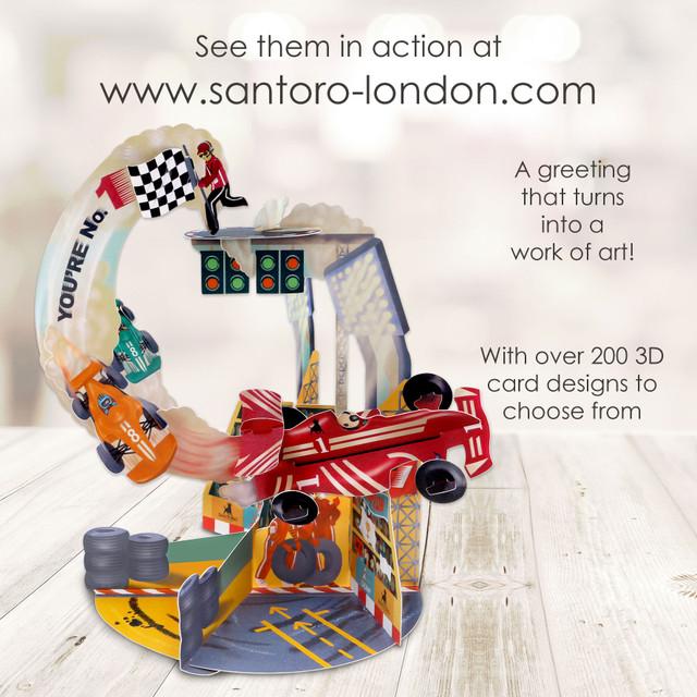 Santoro London Pendulum Cards - Racing Cars