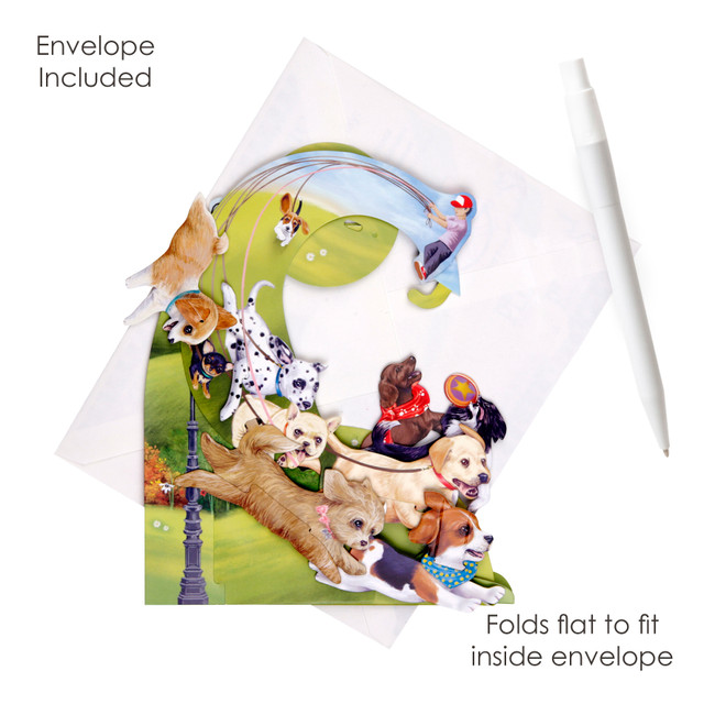 Santoro London Pendulum Cards - Runaway Puppies