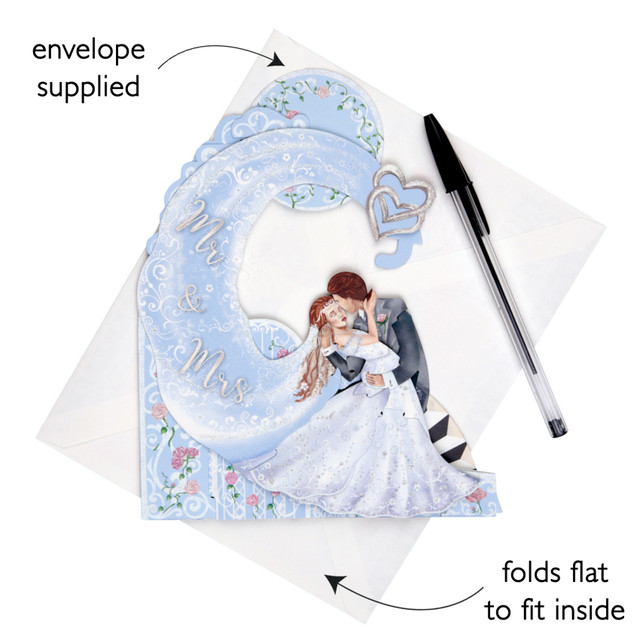 Santoro London Pendulum Cards - Wedding Couple