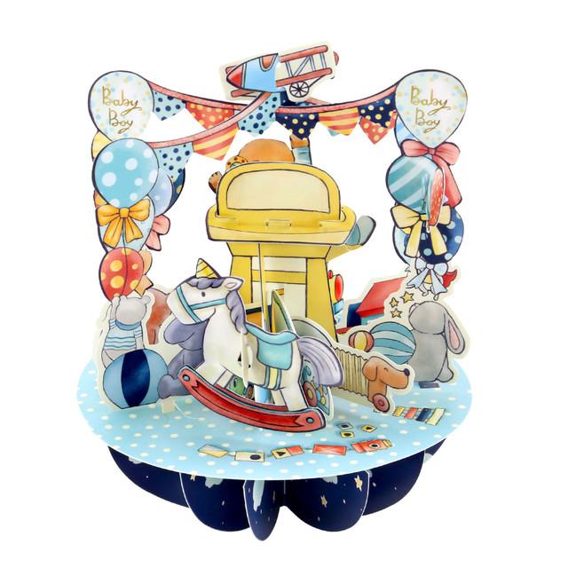 Santoro London Pirouettes Card - Baby Boy