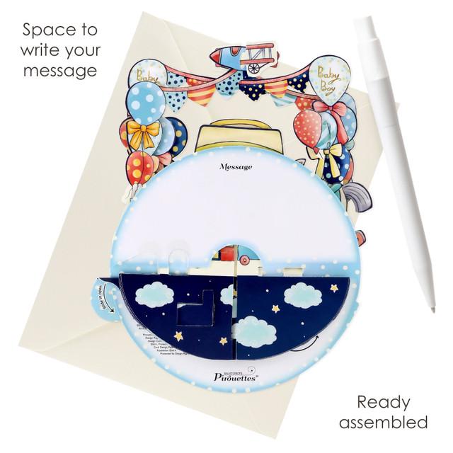 Santoro London Pirouettes Card - Baby Boy