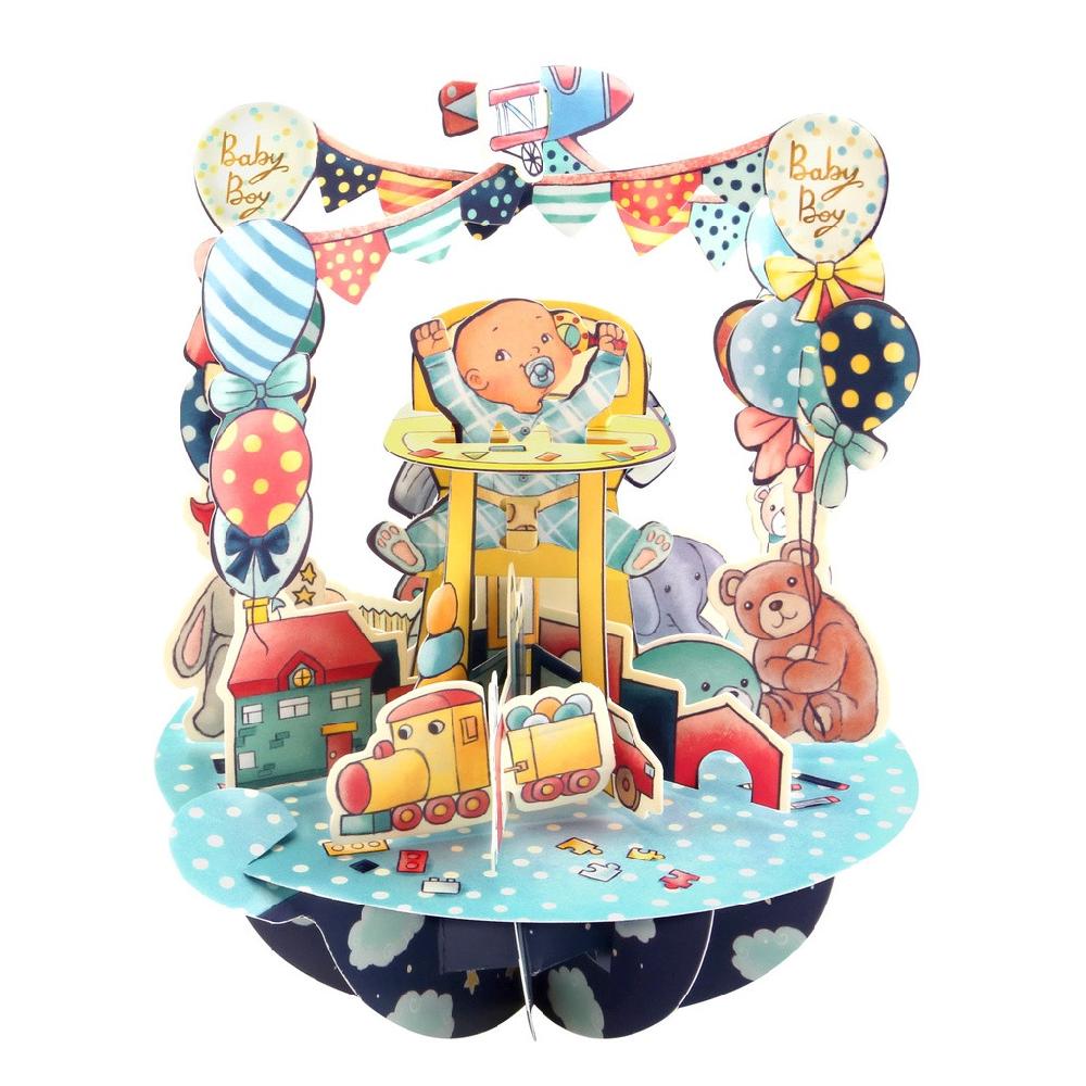 santoro london Pirouettes Card - Baby Boy