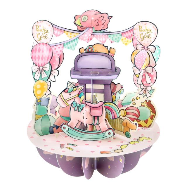 Santoro London Pirouettes Card - Baby Girl