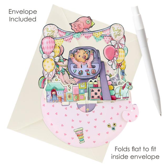 Santoro London Pirouettes Card - Baby Girl