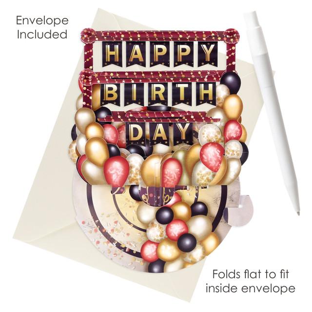 Santoro London Pirouettes Card - Birthday Balloons