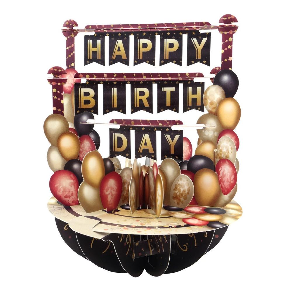santoro london Pirouettes Card - Birthday Balloons