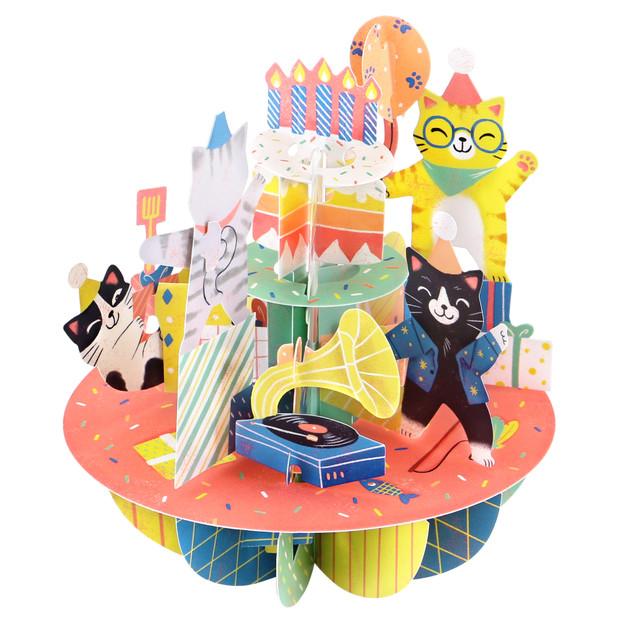 Santoro London Pirouettes Card - Birthday Cats