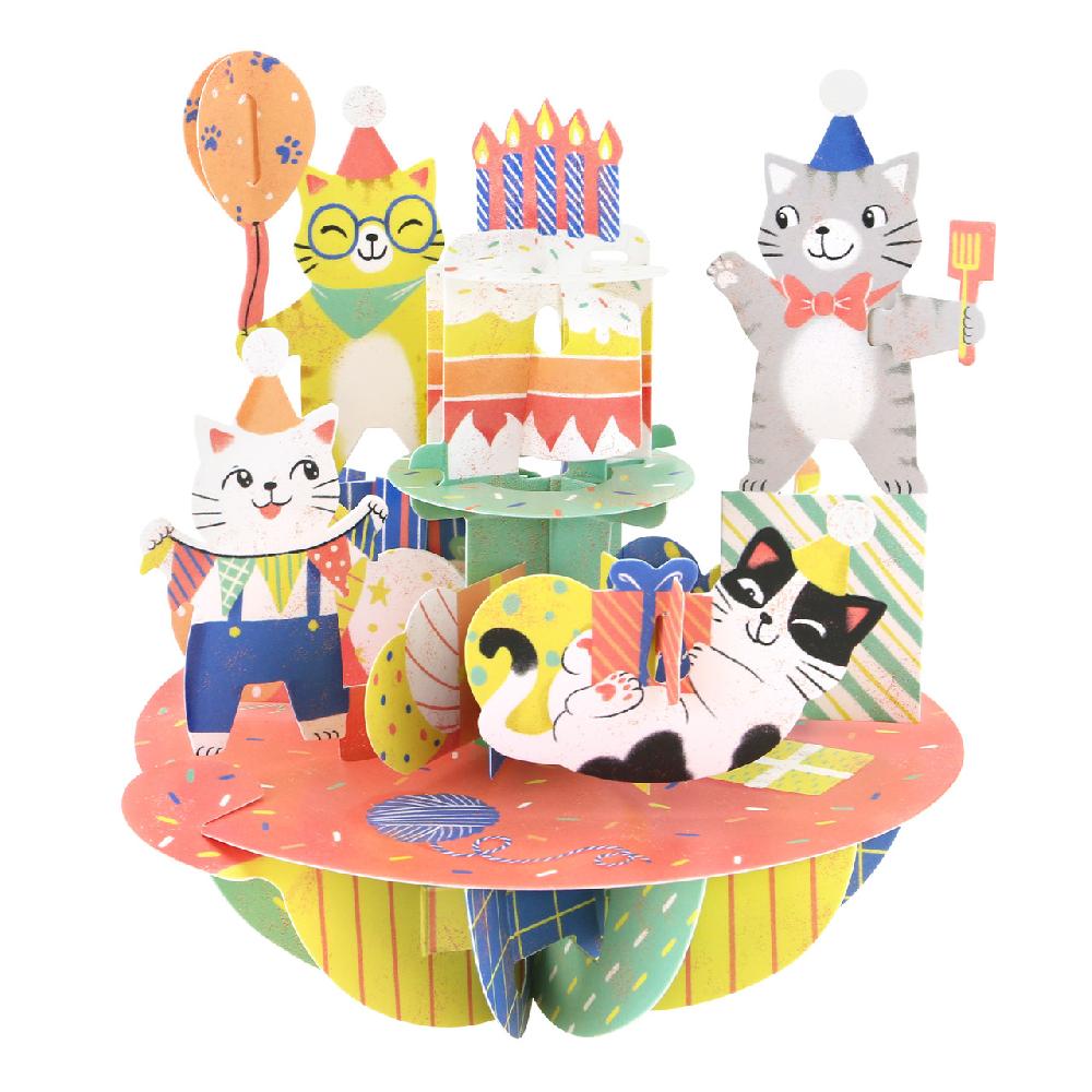 santoro london Pirouettes Card - Birthday Cats