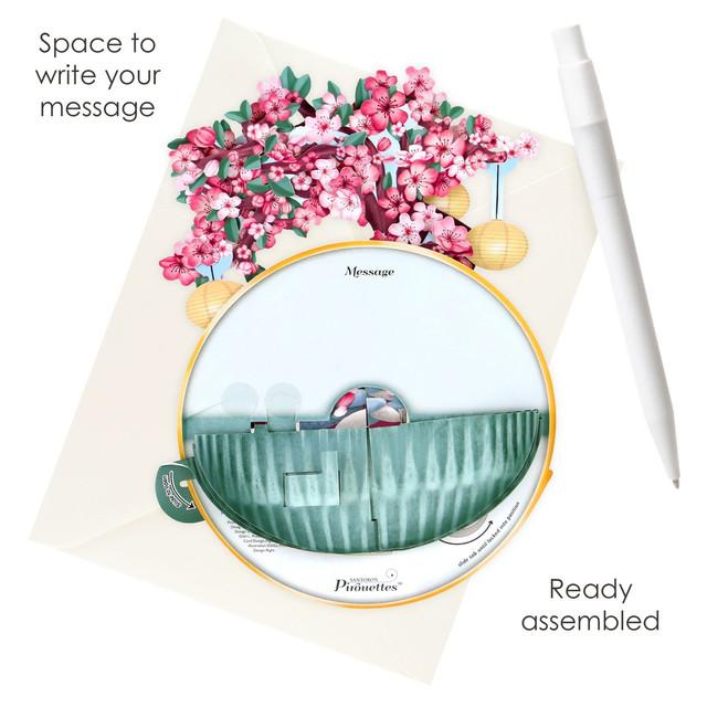 Santoro London Pirouettes Card - Cherry Blossom