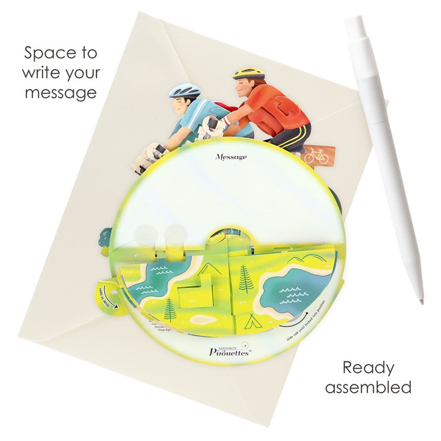 Santoro London Pirouettes Card - Cycling