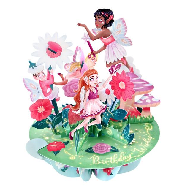 Santoro London Pirouettes Card - Fairy Garden