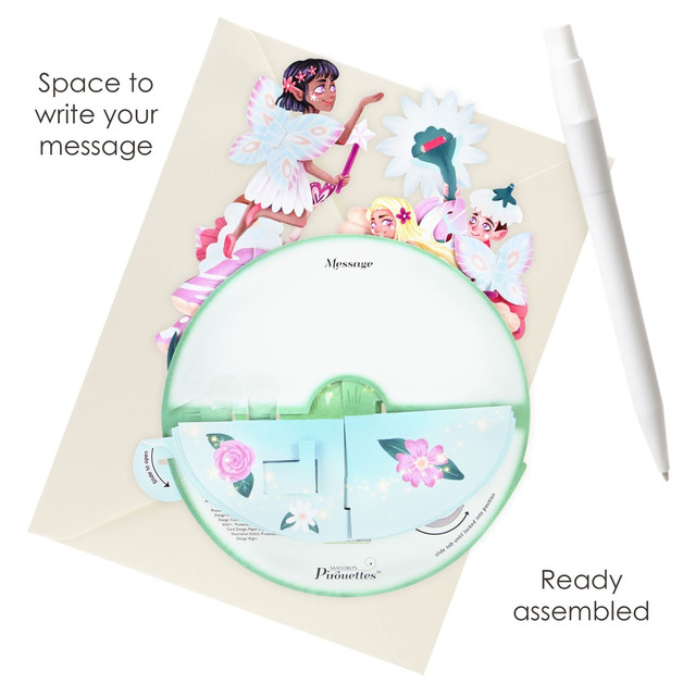 Santoro London Pirouettes Card - Fairy Garden