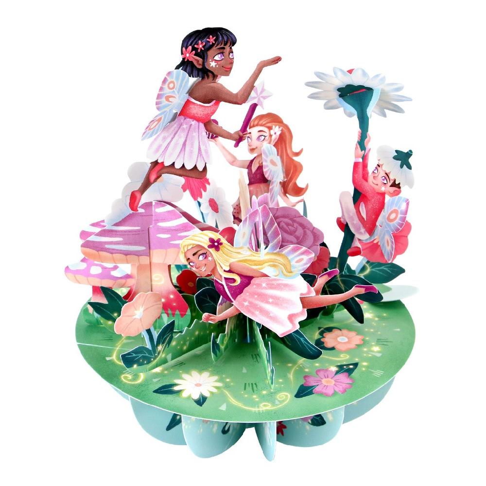 santoro london Pirouettes Card - Fairy Garden