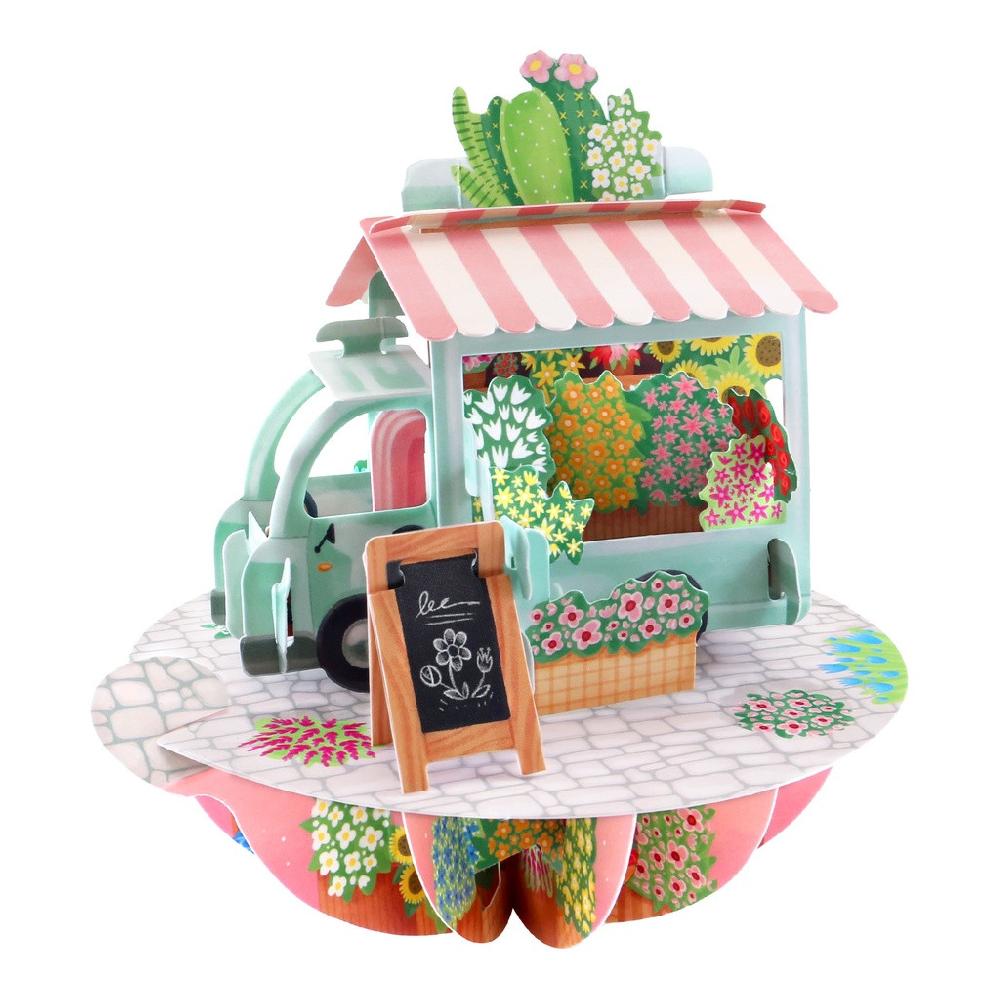 santoro london Pirouettes Card - Flower Stall