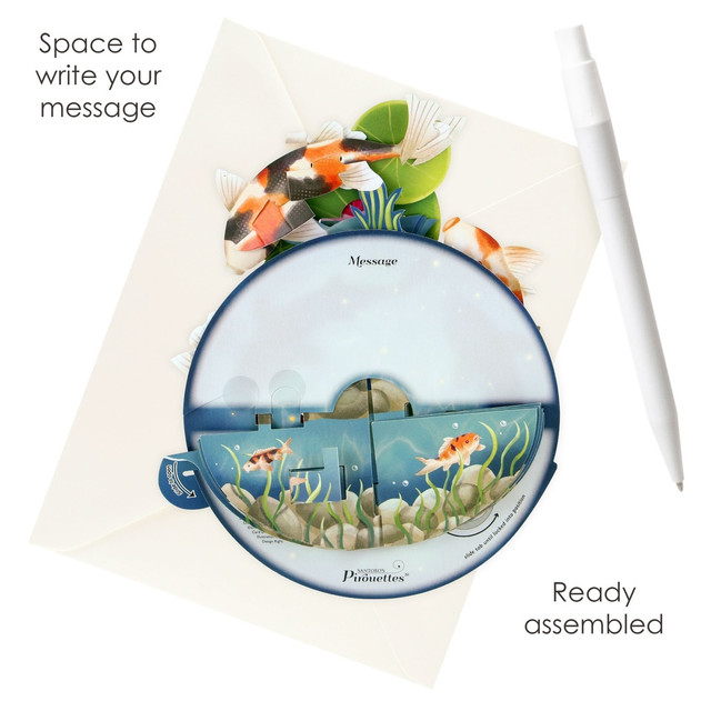 Santoro London Pirouettes Card - Koi Carp