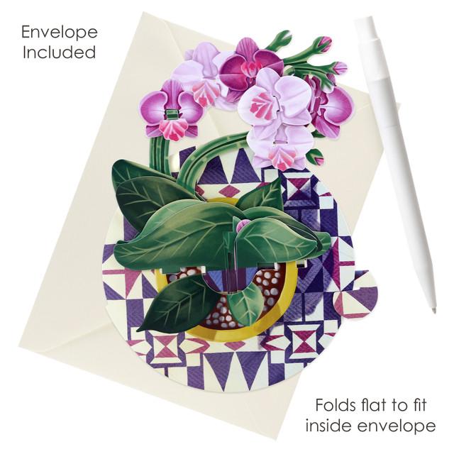 Santoro London Pirouettes Card - Orchid